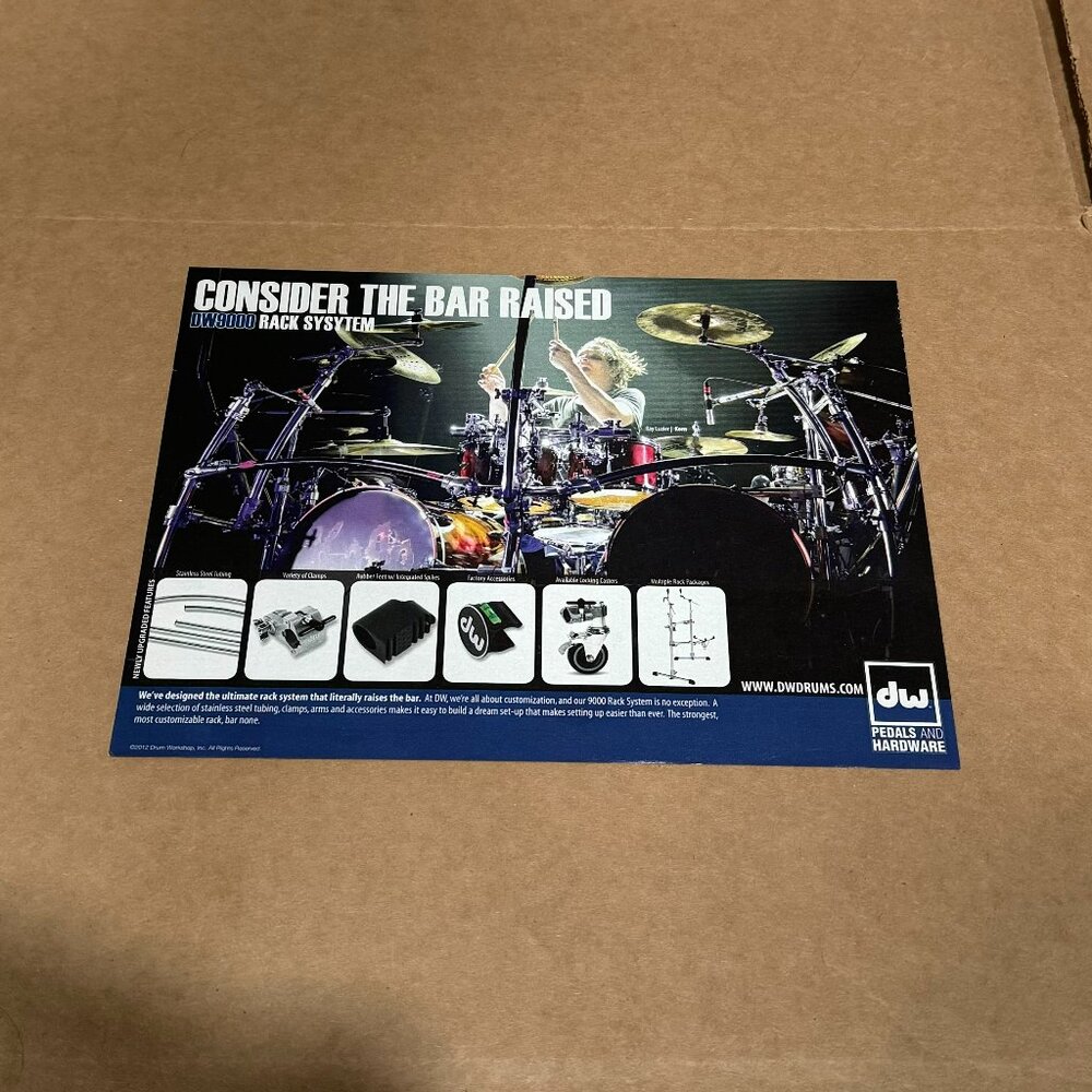 Ray Luzier of KORN - DW Hardware - 2012 Print Advertisement